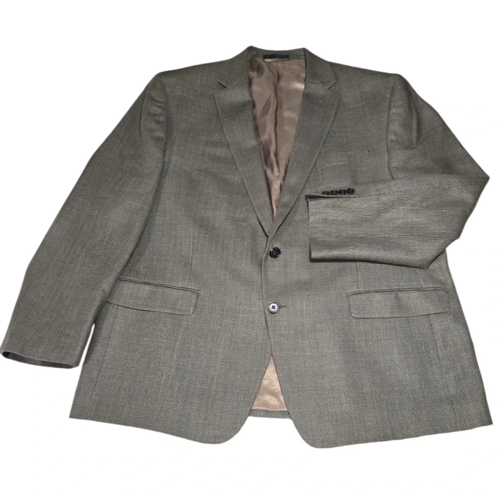 Lauren Ralph Lauren Men's LRL Silk Wool 2‎ Button Blazer Sport Coat Brown 46 R